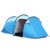 DodiOnline 2-3 Man Tunnel Tent with Vestibule, Weather-Resistant Camping Tent with Air Vents for Fishing Hiking, Light Blue & Grey