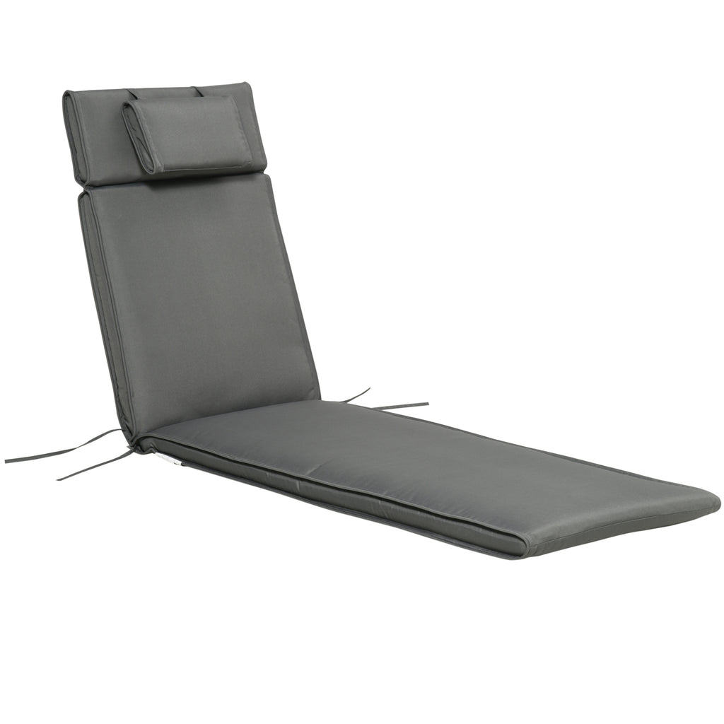 DodiOnline Outdoor Garden Patio Folding High Back Chair Cushion Replacement Seat Pad - Grey