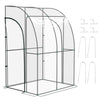 DodiOnline 143cm x 118cm Walk-In Lean To Greenhouse, with Accessories
