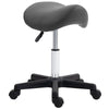 DodiOnline Saddle Stool, PU Leather Adjustable Rolling Salon Chair with Steel Frame for Massage, Spa, Beauty and Tattoo, Grey