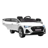 DodiOnline 12V Kids Electric Ride-On Car, with Remote Control, Lights, Music, Horn - White