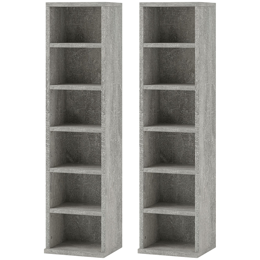 DodiOnline Set of Two 102 CD Storage Units - Cement Grey