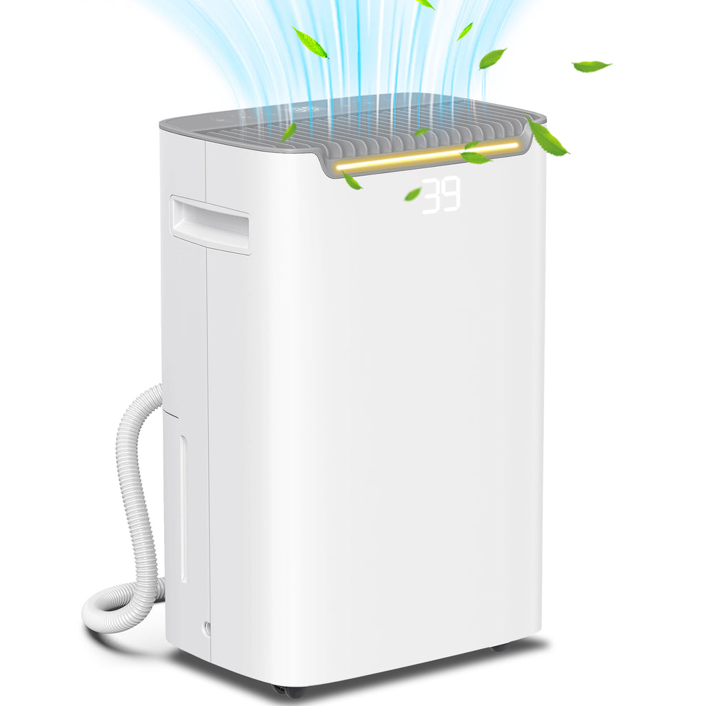 DodiOnline 20L/Day Dehumidifier with Continuous Drainage, 2.5L Water Tank, 24H Timer On/off, Digital Humidity Display, Air Filter, Dehumidifier for Home Damp, Bedroom, Condensation, Mould, Laundry Drying
