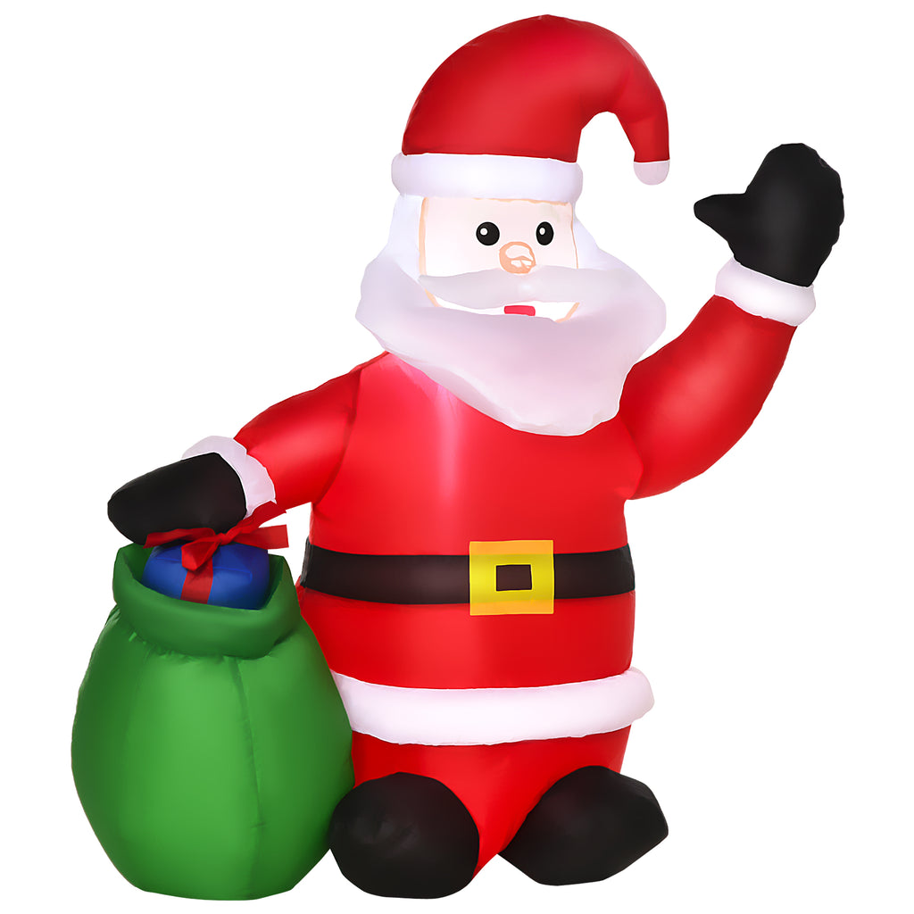 DodiOnline Inflatable Blow up Christmas Santa Claus 4ft LED Yard Holiday Decoration