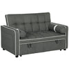 DodiOnline Two-Seater Linen-Look Sofa Bed - Charcoal Grey