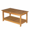 DodiOnline 45 x 90cm Acacia Wood Two-Tier Garden Table