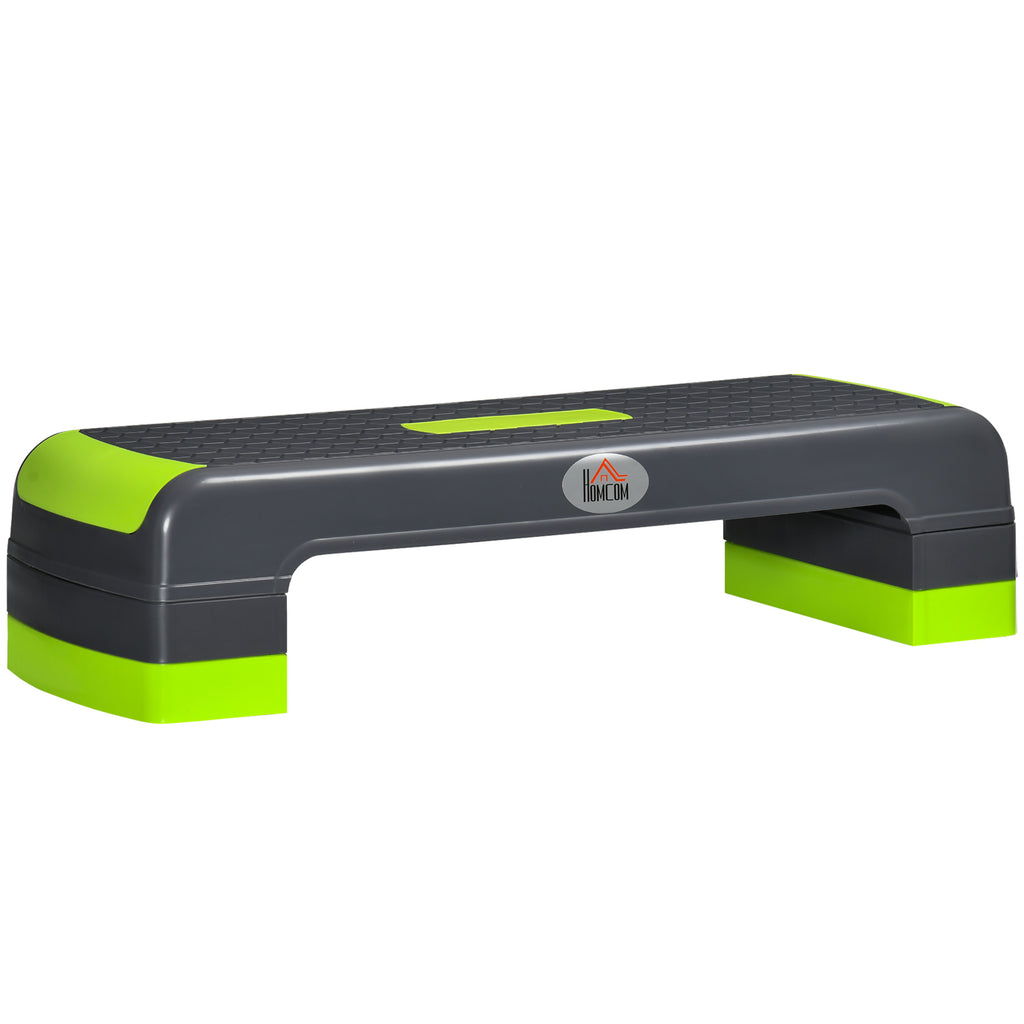 DodiOnline Aerobic Step with 3-Level Adjustable Heights for Home, Office Exercise, Grey and Green
