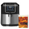 DodiOnline 6.5L Single Basket Air Fryer, 80-200°C Temperature, Black and Grey
