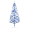 DodiOnline 6FT Artificial Fibre Optic Christmas Tree Seasonal Decoration w/ LED Lights Pre-Lit Easy Store White Blue