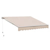 DodiOnline Manual Retractable Awning, 3x2.5 m-Ivory White