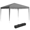 DodiOnline 3 x 3 m Garden Pop Up Gazebo Marquee Party Tent Wedding Canopy, Height Adjustable with Carrying Bag, Grey