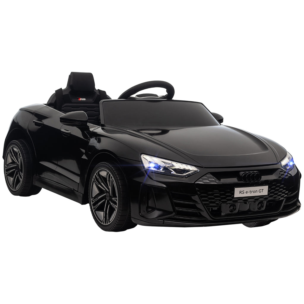 DodiOnline Audi Licensed 12V Kids Electric Ride-On, with Remote Control, Suspension System, Lights, Music, Motor - Black