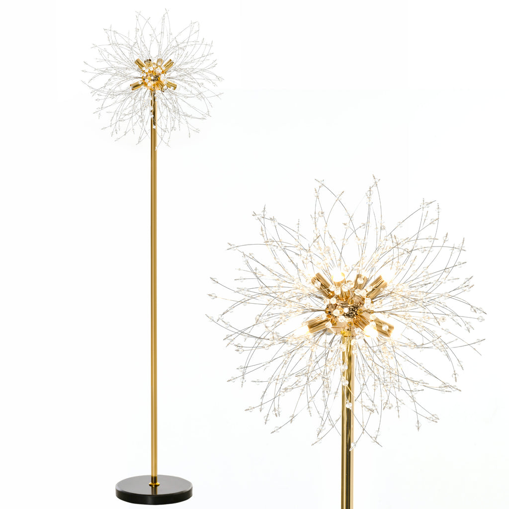 DodiOnline 160cm Dandelion-Crystallite Floor Lamp, with Foot Switch