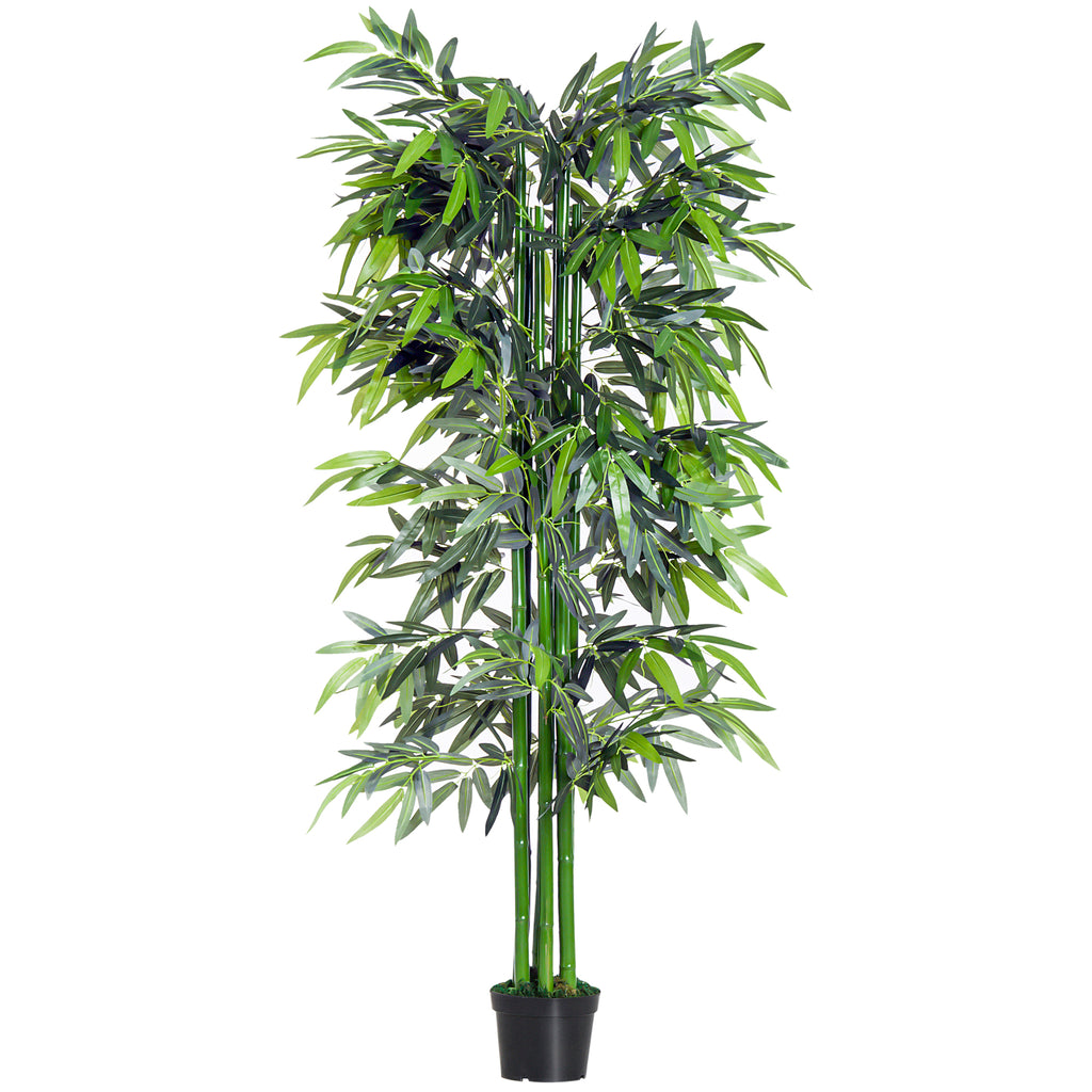 DodiOnline 6ft Artificial Bamboo Tree Plant Greenary in A Pot for Home Office Planter 1.8M