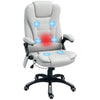 DodiOnline Executive Office Chair with Massage and Heat, High Back PU Leather Massage Office Chair with Adjustable Height, Light Grey
