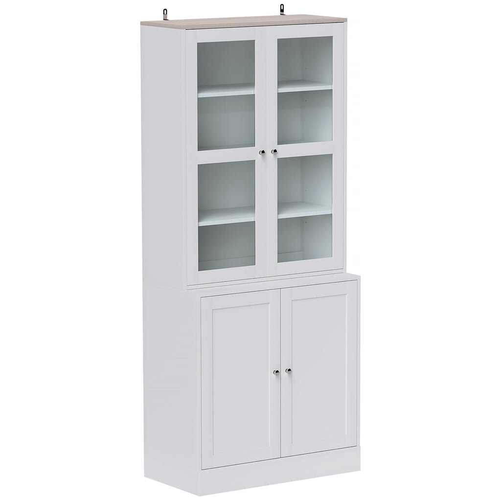 DodiOnline Double Storage Display Cabinet - White