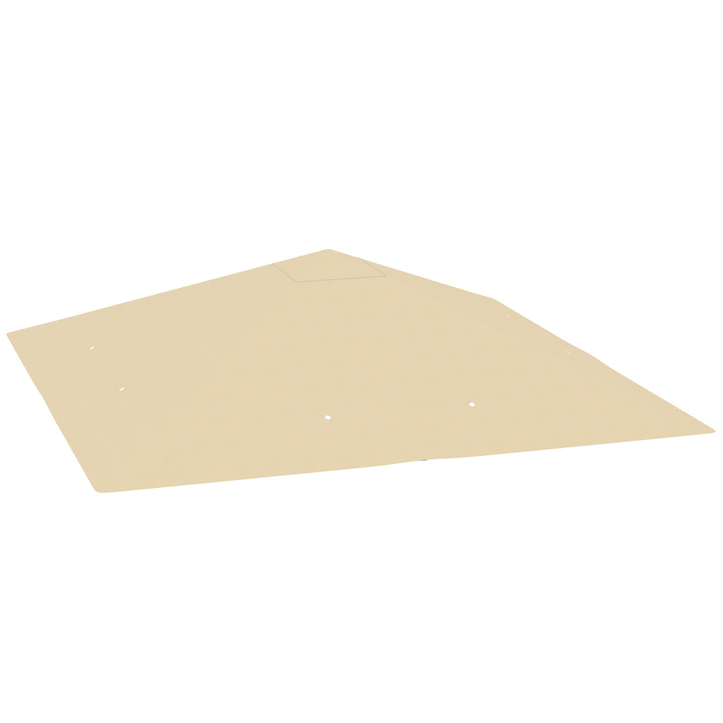 DodiOnline 3 x 3(m) Gazebo Canopy Replacement Cover, Garden Gazebo Roof Replacement with Drain Holes, Water Resistant PVC Coating, 370g/?, UPF30+, TOP COVER ONLY, Beige