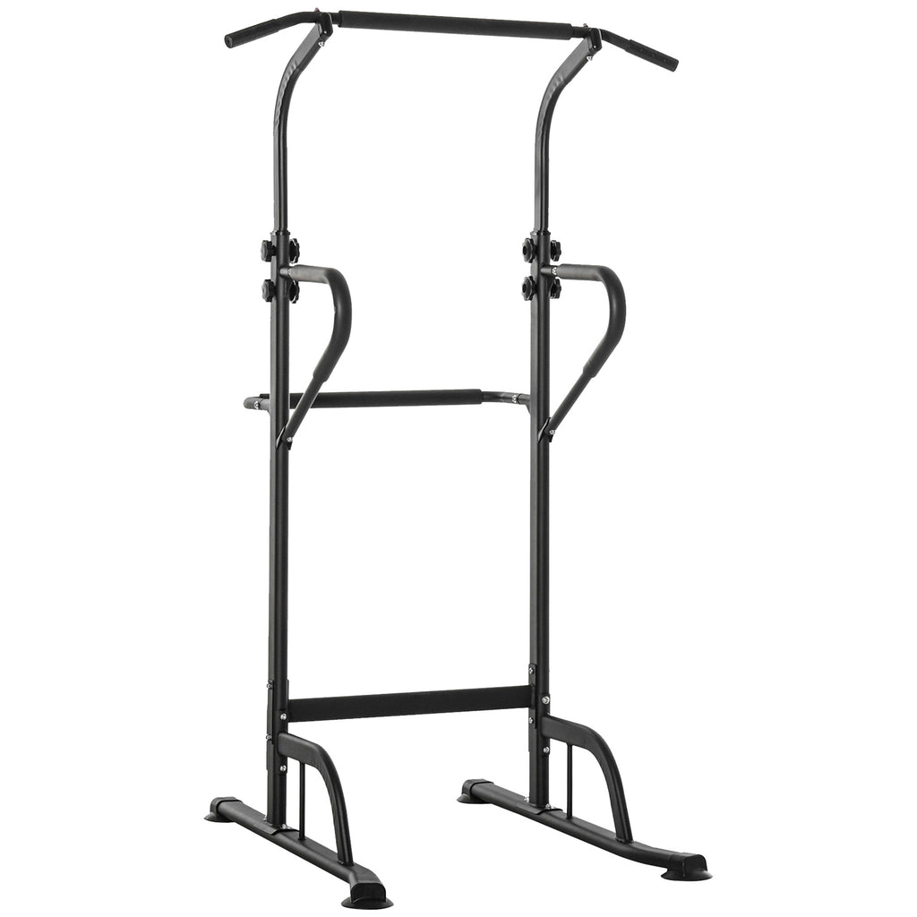 DodiOnline Power Tower Dip Station Pull Up Bar Multi-Function Push Up Equipment with Adjustable Height for Home Gym Strength Training Workout Fitness