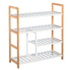DodiOnline 4 Tier Shoe Racks Storage Stand Shelf Organizer Wood Frame 78 x 68 x 26 cm Hallway Furniture