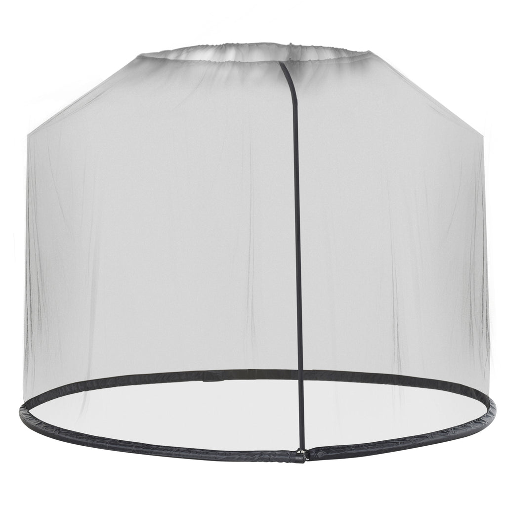 DodiOnline 2.3m Umbrella Table Screen Outdoor Patio Cover Mosquito Insect Net Zipped Door