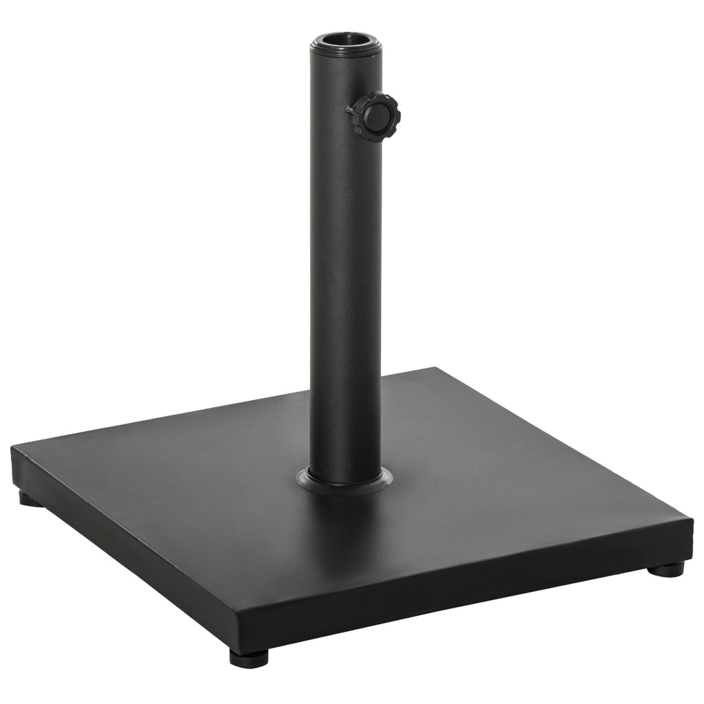 DodiOnline 11kg Square Cement Parasol Base Concrete Umbrella Weight Stand Holder Patio Outdoor Garden Black