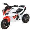 DodiOnline Kids Ride-On Police Bike 3-Wheel Vehicle w/ Music Lights Safe Seat Handlebars Toddler NO POWER Child Learning Fun Development 18-36 Months White