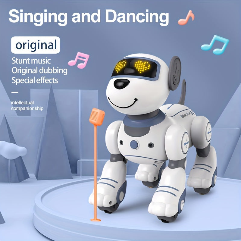 Kelaton Remote Control Toys: RC Robot, Infrared Remote Control Electronic Dog, Follow, Singing And Dancing, Ideal Gift For Family Or Friends' Birthdays Christmas Halloween.