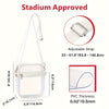 Clear View Crossbody Bag - Stadium-Approved, Spacious, Water-Resistant, Adjustable Strap, Interior Pockets - Perfect for Concerts, Sporting Events, Music Festivals, and Travel