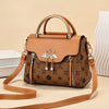 Trendy Printed Handbag For Women, Mini PU Leather Crossbody Bag, Retro Top Handle Flap Purse