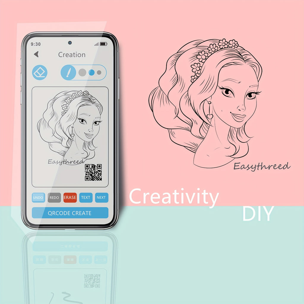 EasyThreed 0.5W Laser Engraver for Beginners, DIY Engraving Area 100x100mm, Wireless Smartphone Connectivity, APP Control for iOS & Android, Plastic Material, 110V/220V Power Supply, US Plug, Electronic Components Included