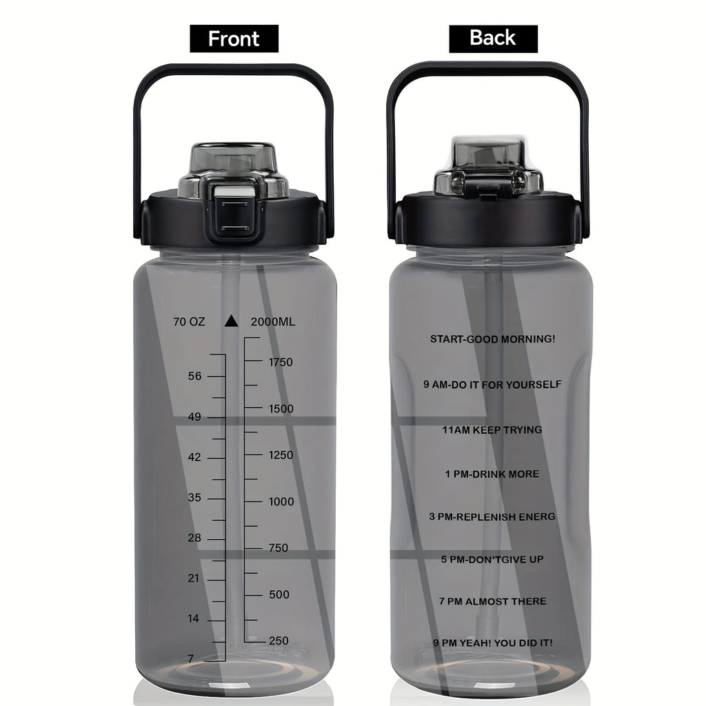 1pc Leakproof Insulated Water Bottle with Straw & Chug Lid - Durable with Storage Sleeve, Easy Carry Handle for All-Day Hydration - Perfect for Sports, Gym & Outdoor Activities