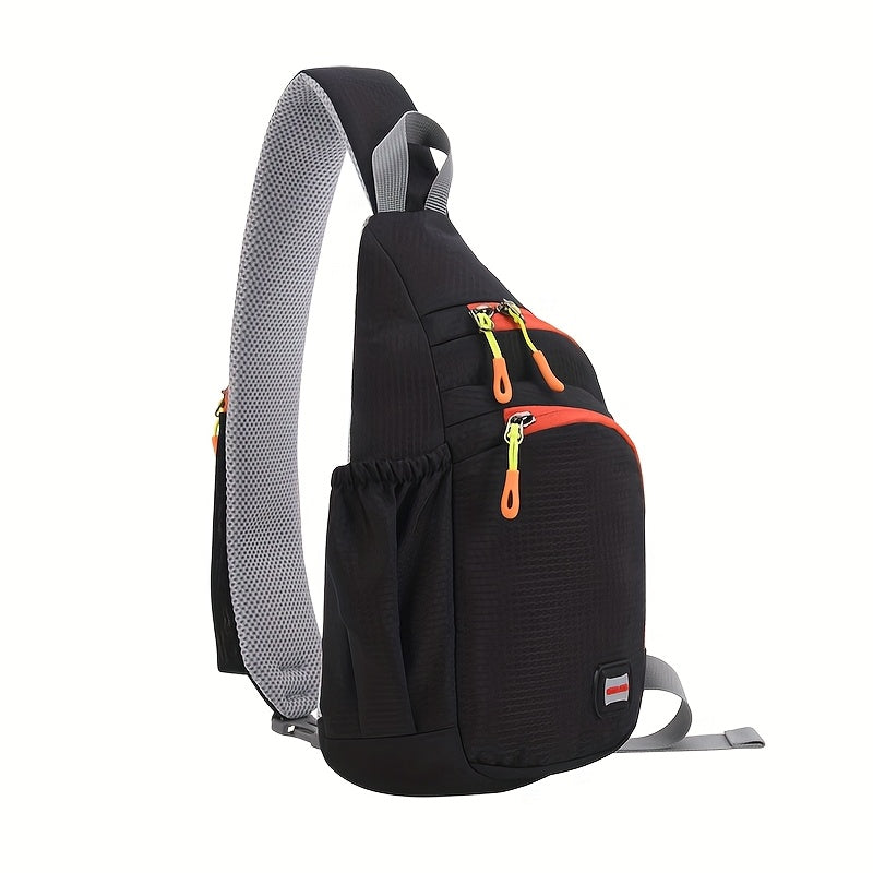 [Trendy Belt Bag] Trendy Nylon Belt Bag | Zipper Sling Bag with Side Pocket for Outdoor Sports