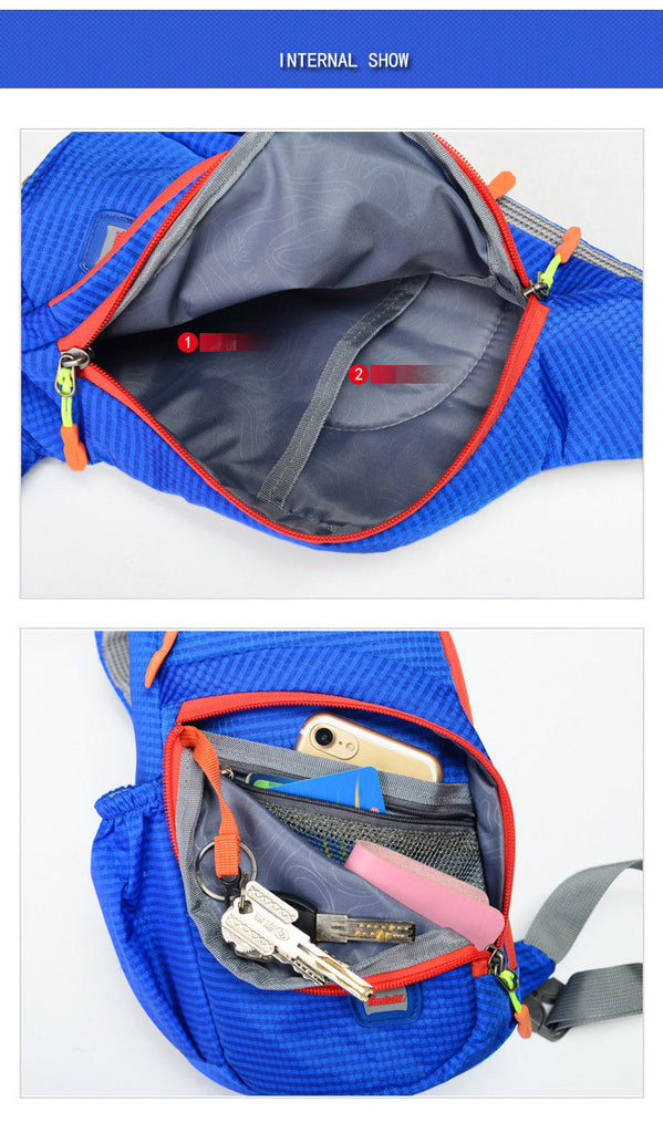 [Trendy Belt Bag] Trendy Nylon Belt Bag | Zipper Sling Bag with Side Pocket for Outdoor Sports