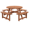 DodiOnline 8-Seater Wooden Picnic Set-Fir Wood