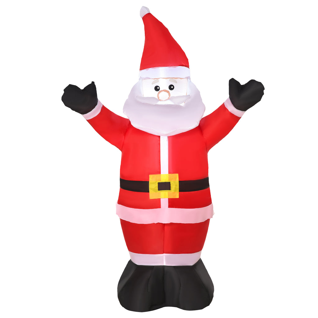 DodiOnline 4ft Inflatable Christmas Santa Claus Xmas Decoration 1 LED Holiday Air Blown Yard Outdoor Décor