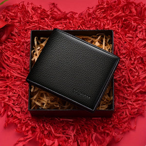 1pc Men's Genuine Leather Wallet, Ultra-thin Multi-functional Card Bag, Large Capacity Top Layer Cowhide Wallet