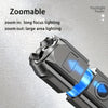 1pc Powerful Zoomable Flashlight, Outdoor Multi-functional Portable Home Small Flashlight, Telescopic Zoom Light ABS Material