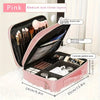 Professional Makeup Artist Cosmetic Organizer Case with Adjustable Dividers - Large Capacity Travel Beauty Suitcase, High Quality-like (No leaks), Portable with Carry/Shoulder Strap, for Women, Makeup Brushes, Toiletries, Jew