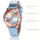 Women's Watch Graphic Color Block Quartz Watch Elegant Fashion Analog PU Leather Wrist Watch Gifts For Eid