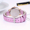 Women's Watch Graphic Color Block Quartz Watch Elegant Fashion Analog PU Leather Wrist Watch Gifts For Eid