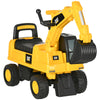 DodiOnline CAT Licensed Kids Ride on Digger Toddler Pretend Construction Play Toy Foot-To-Floor Ride-On Toy w/ Manual Shovel, Horn, Hidden Storage, for Ages 1-3 Years