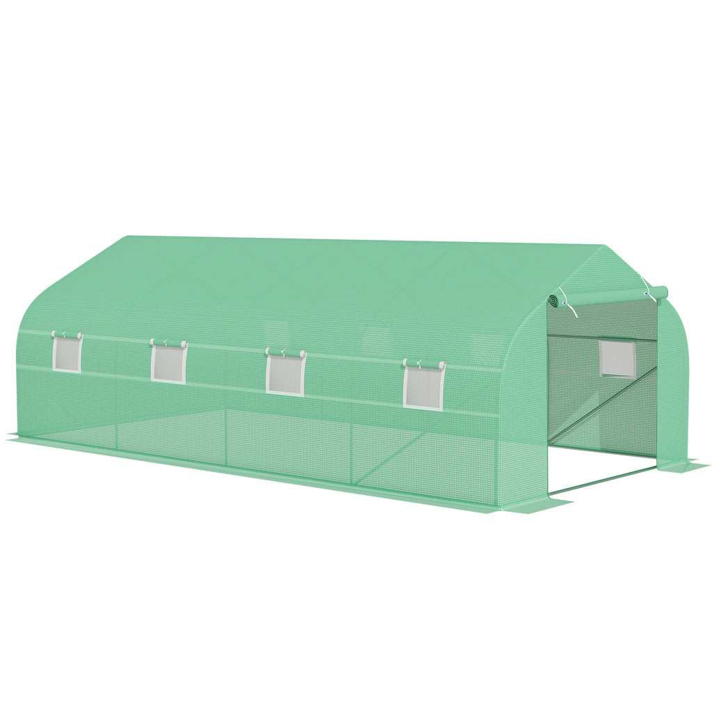 DodiOnline Polytunnel Greenhouse with Windows and Door, Walk in Greenhouse for Garden, Backyard (6 x 3 M)