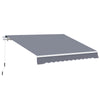 DodiOnline Manual Retractable Awning, size (4m x3m)-Grey
