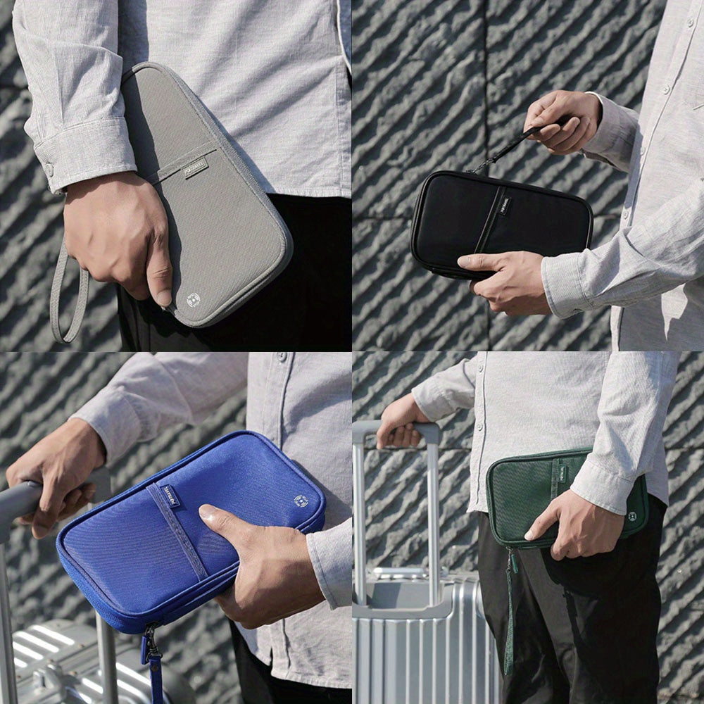 Travel Passport Wallet - Family Passport Holder, Travel Document Storage Bag for Safe Organization