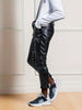 Men's Casual PU Leather High Stretch Pants, Chic Skinny Fit For Nightclub K-pop