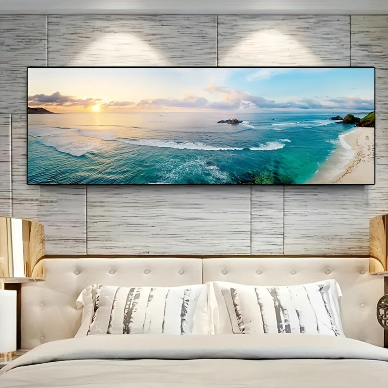 1pc Art Canvas Print Poster, Nature Landscape Canvas Wall Art, Artwork Wall Painting For Bathroom Bedroom Office Living Room Wall Decor, Home Decoration, No Frame, 19.68inch*59.05inch