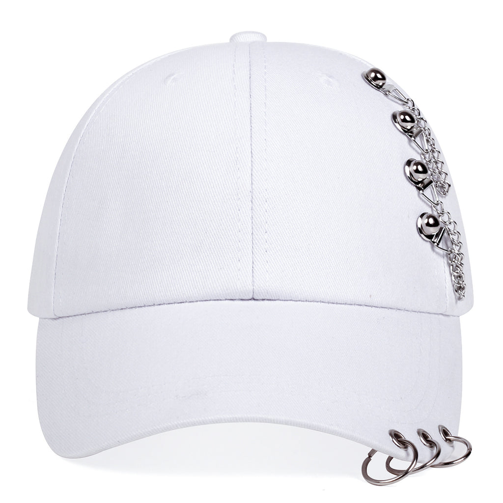 1pc 1pc Unisex Trendy Sunshade Adjustable Baseball Cap With Rivets For Outdoor Sport