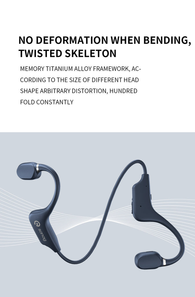 Sanag A5X True Bone Conduction Earphone Open Ear Wireless Sport Headphones High Quality Headset 3D Stereo Sound