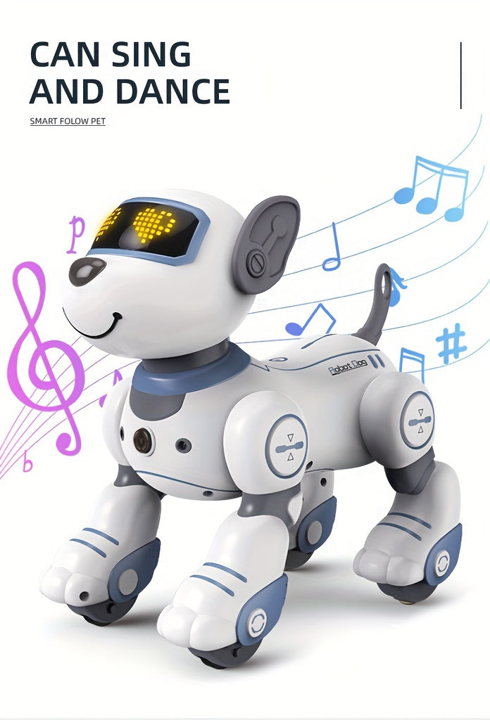 Kelaton Remote Control Toys: RC Robot, Infrared Remote Control Electronic Dog, Follow, Singing And Dancing, Ideal Gift For Family Or Friends' Birthdays Christmas Halloween.
