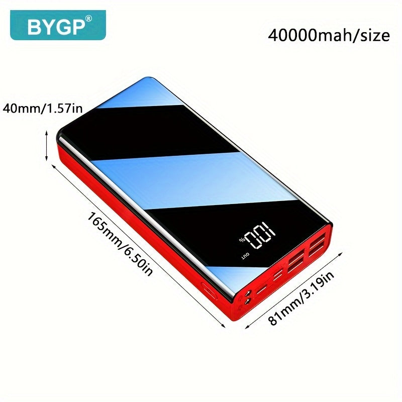 BYGP 50000/40000/30000mAh Portable Power Bank, USB Mobile Phone Charger, With LED Power Display/flashlight, Outdoor Emergency Power Reserve Battery Pack, Camping Lamp, Suitable For IPhone/Android Mobile Phone Digital Electron